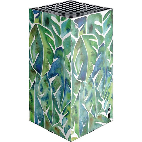 Tropical Leaves by Cat Coq XBox Series X Digital Edition Console Skin